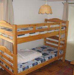 Chambre avec lits superposés